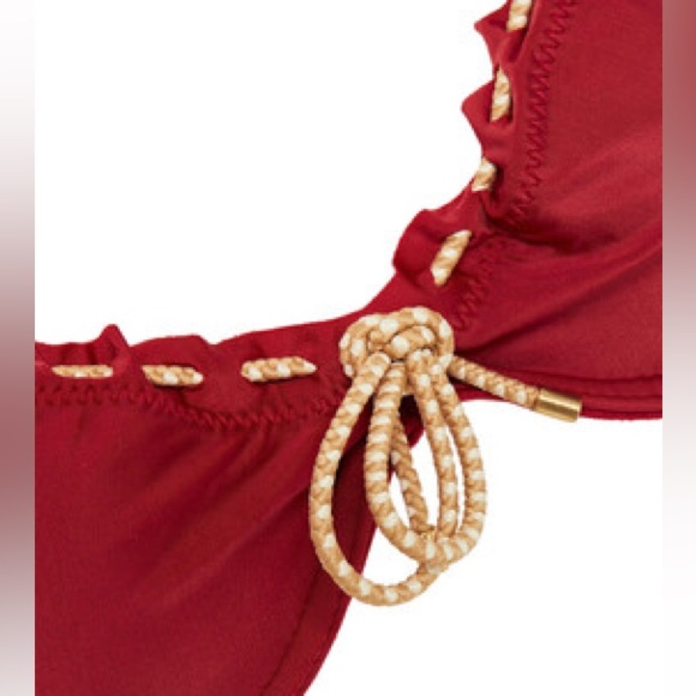LAST CHANCE! ViX Paula Hermanny Red Bikini Maia Top Size Large NWT - Picture 3 of 10